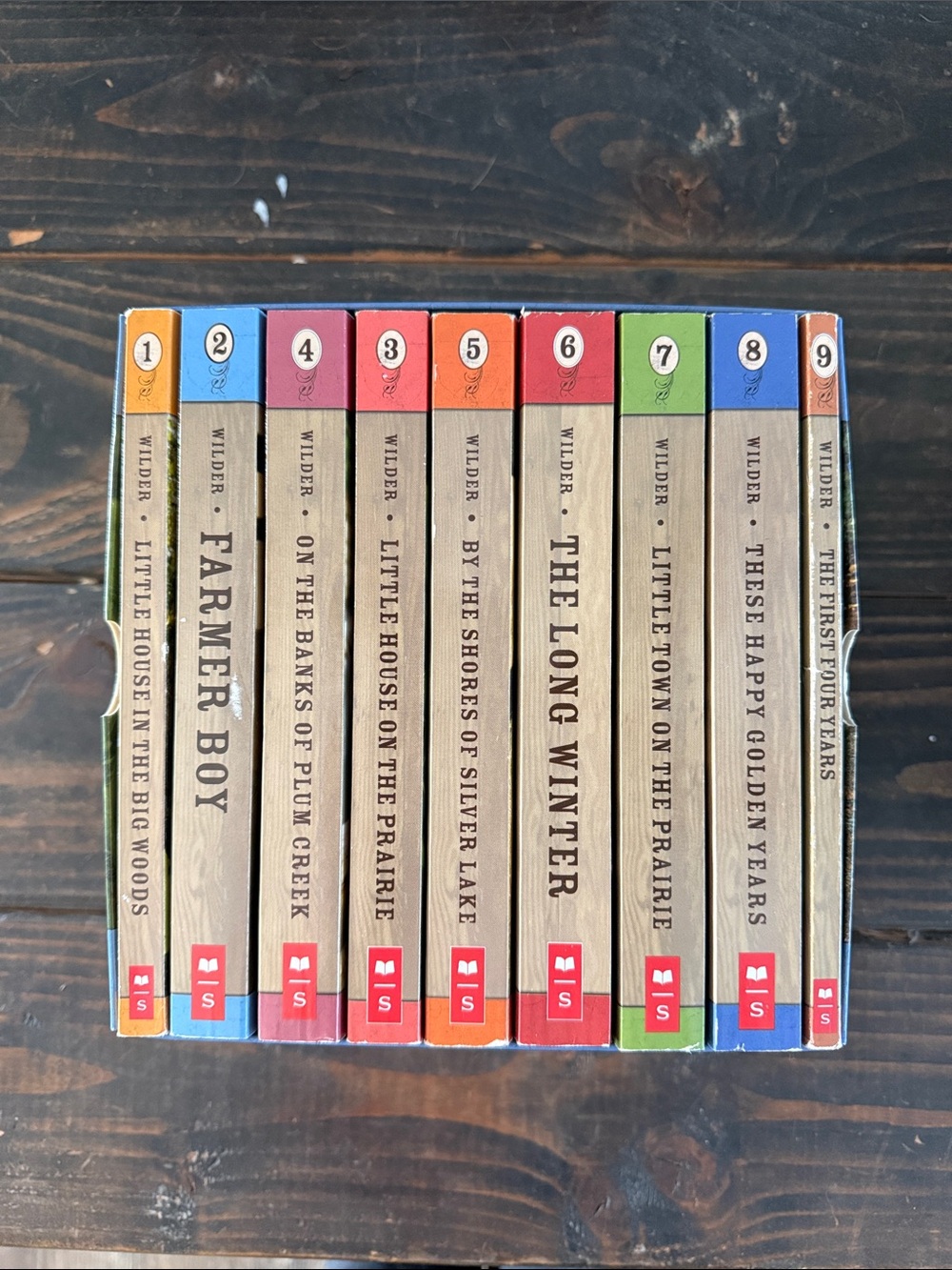 Little House Series Box Set by Laura Ingalls Wilder - Colorful Spine Collection